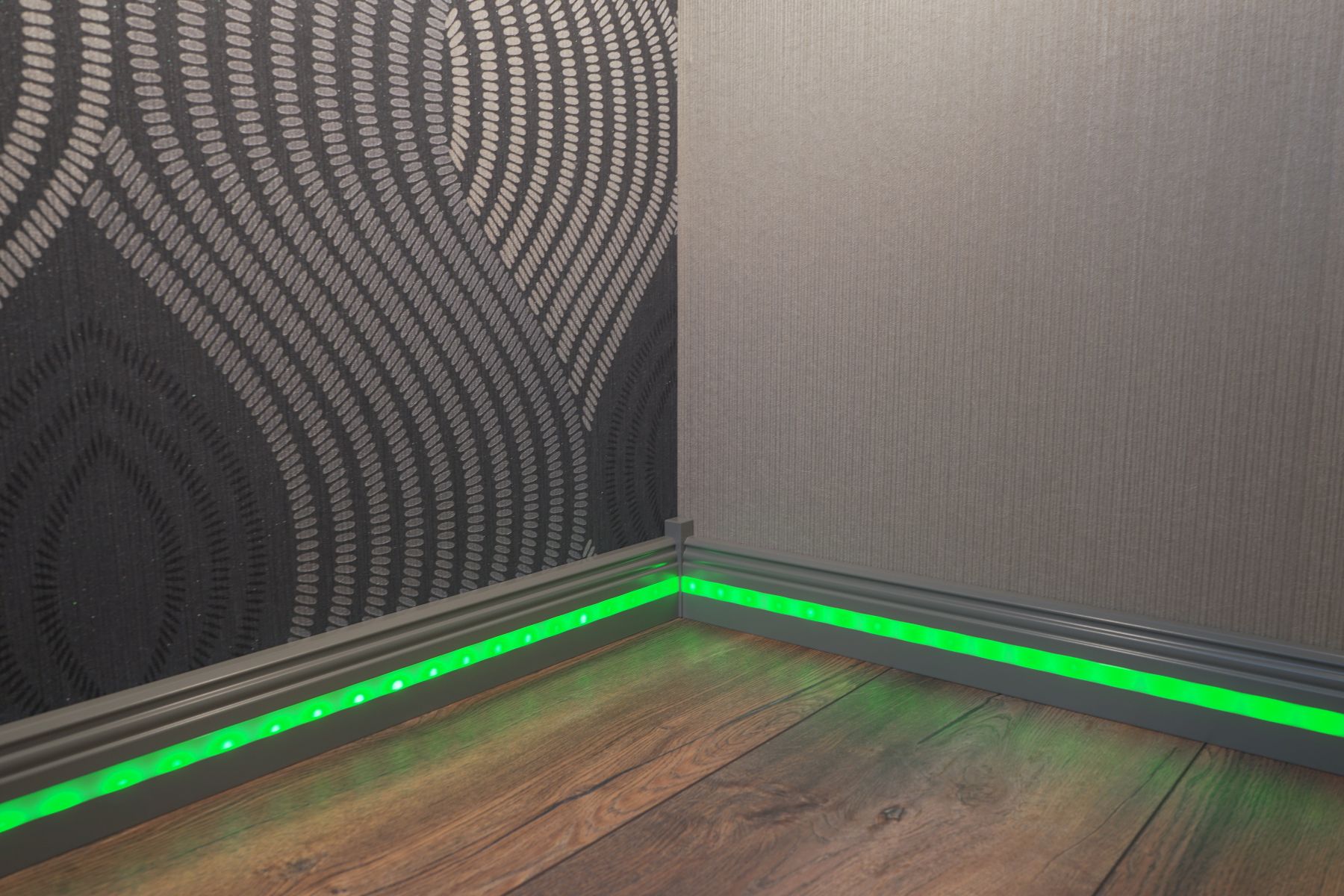 KuPro Aluminiumfussleiste grau/LED