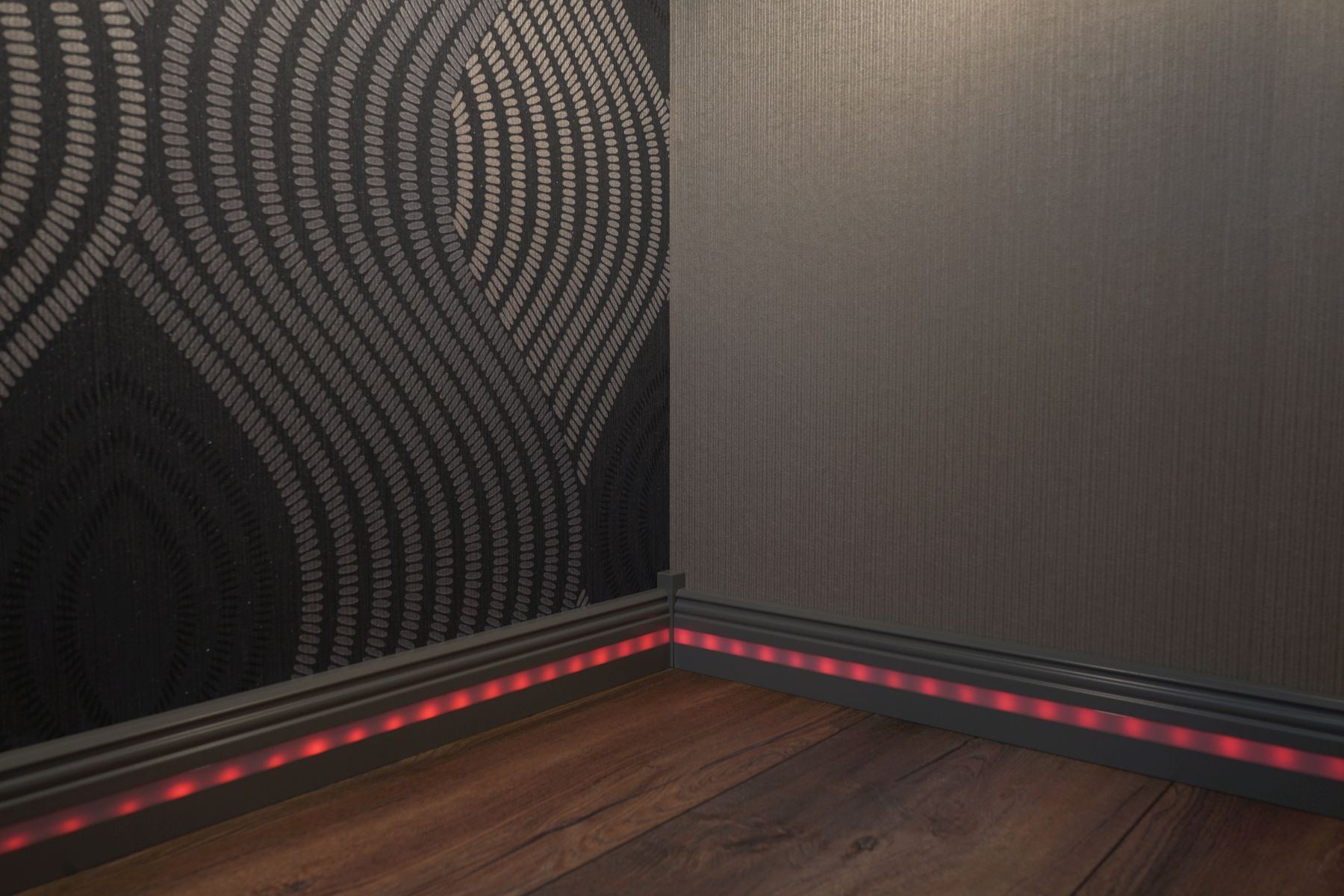 KuPro Aluminiumfussleiste grau/LED