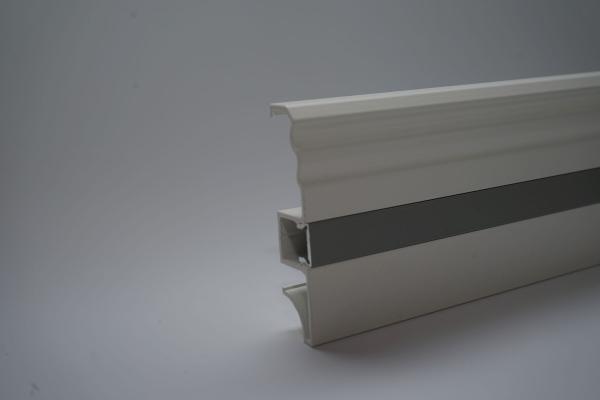 KuPro Aluminiumfussleiste weiß/grau